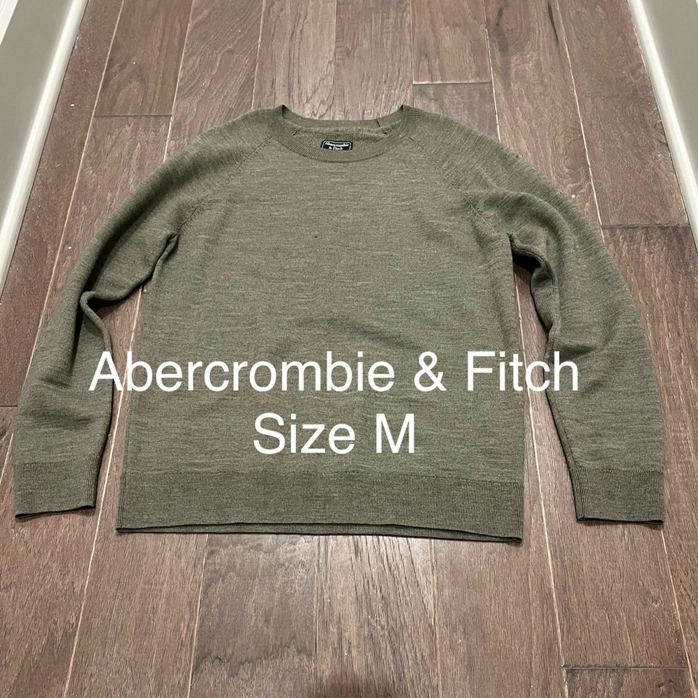 Abercrombie & Fitch Olive Crewneck Sweater